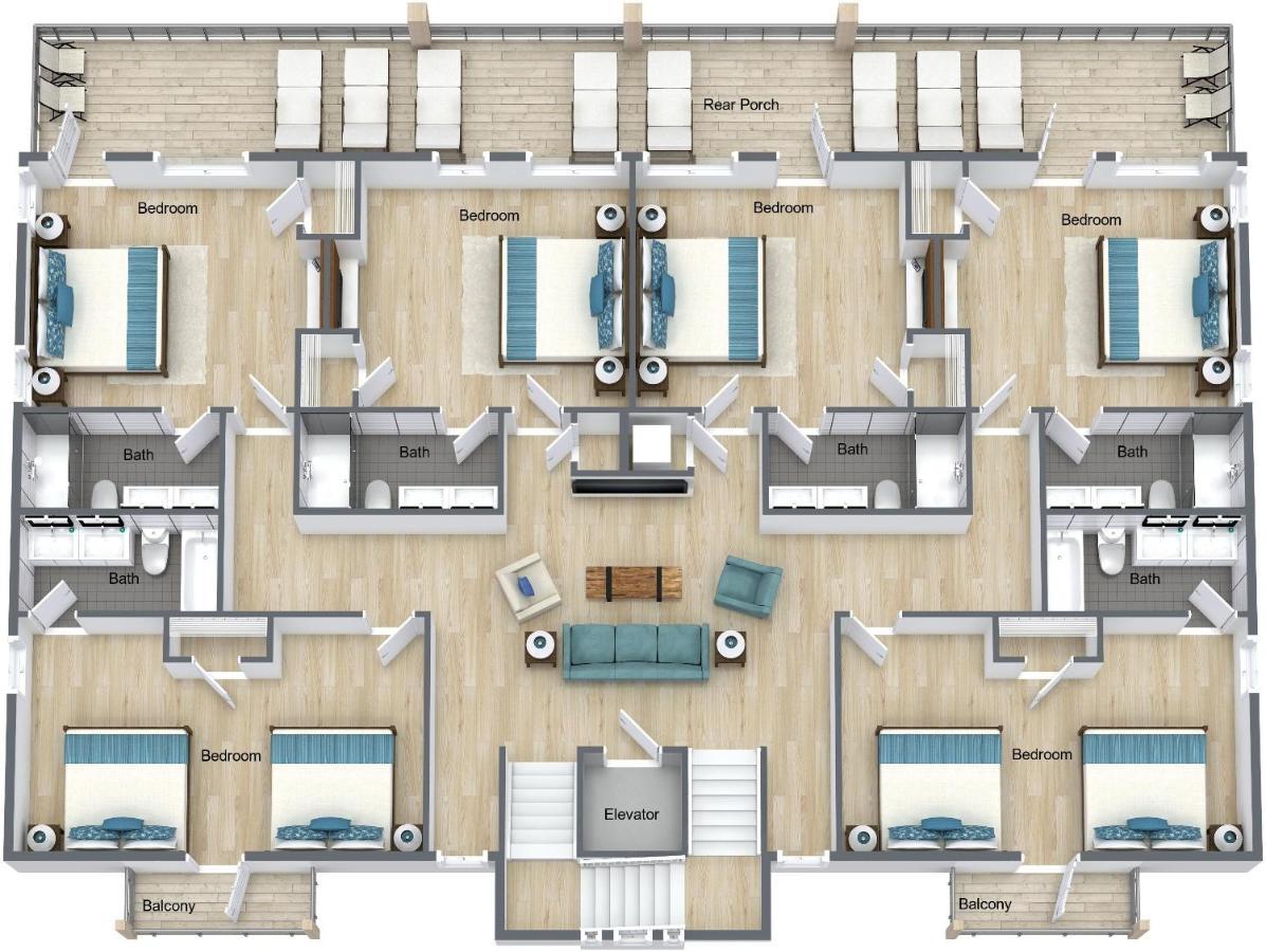 The Pearl Gulf Front W-Prvt Heated Pool, 12 Bdrm -12,5Bath Alvacationrentals ガルフ・ショアーズ エクステリア 写真